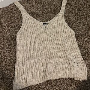 Moon & Madison Ivory Knit Tank Top